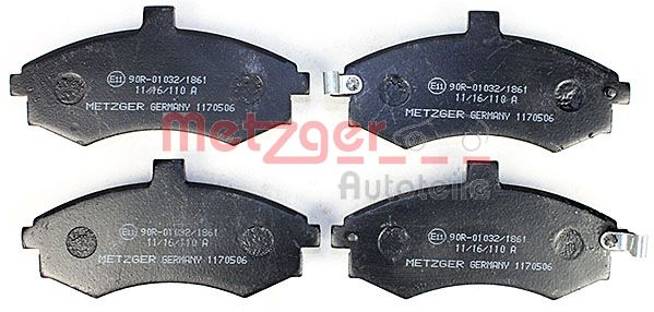 METZGER 1170506 Bremsbelagsatz, Scheibenbremse